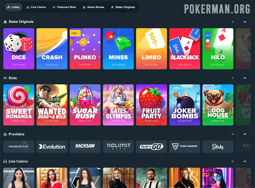 Popular Games Stake Casino